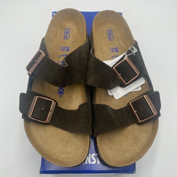Birkenstock Arizona Bs Soft Footbed Mocca Suede 39 Reg L 8 M 6 - Picture 1 of 10